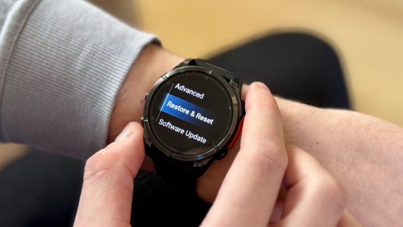 restore and reset setting on garmin fenix 8