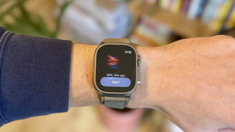 Apple Watch Ultra 2 showing blood oxygen reading