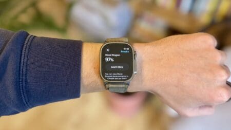 Apple is back in court with Masimo to appeal the Apple Watch import ban Apple Watch Ultra 2 blood oxygen result