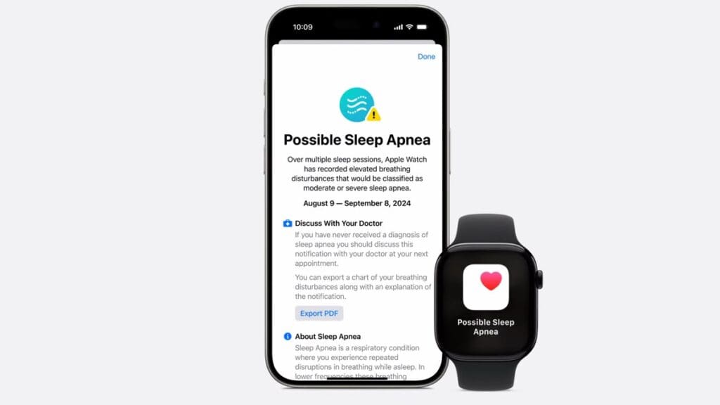 Sleep apnea on Apple Watch