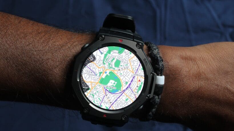 Amazfit T Rex 3 mapping in city