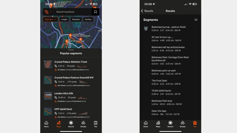 Strava Premium segments