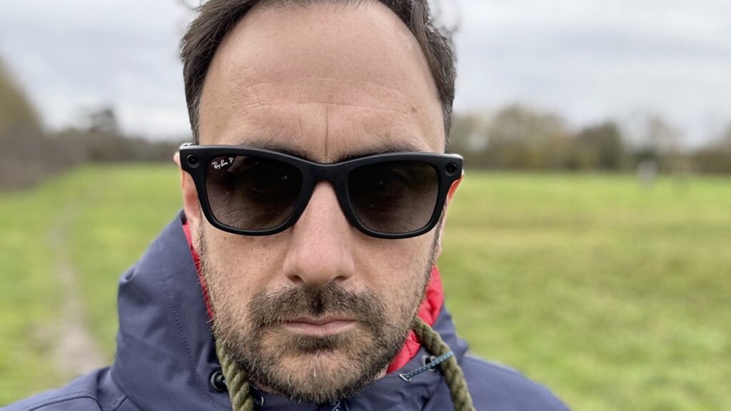 ray ban meta glasses on male face