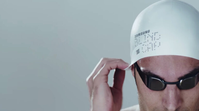Samsung’s Blind Cap vibrates when Paralympic swimmers need to flip