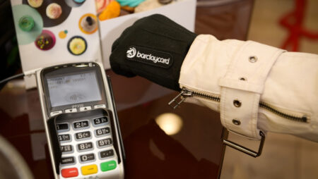 Wave to pay: Barclaycard trials contactless payment gloves Wave to pay: Barclaycard trials contactless payment gloves