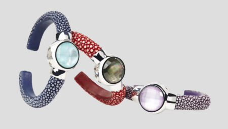 This costume activity tracking jewellery comes in 18-karat gold and leather This costume activity tracking jewellery comes in 18-karat gold and leather