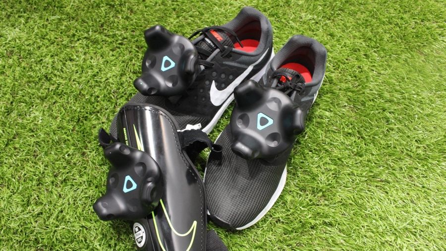 I played football in VR using Vive's new trackers and it was a beautiful thing