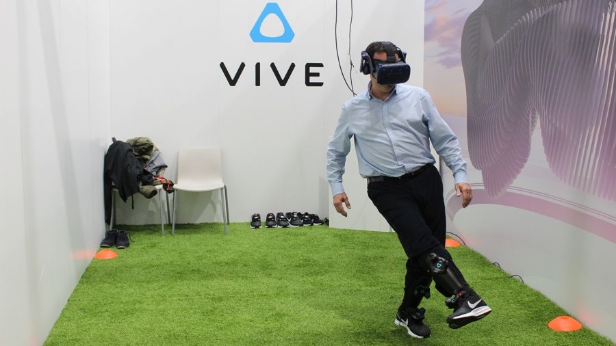 I played football in VR using Vive's new trackers and it was a beautiful thing