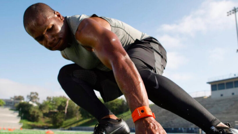 Jawku Speed is a wearable wristband that helps athletes track their sprints