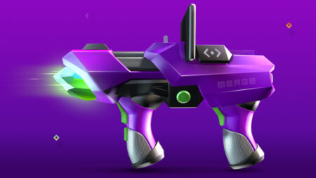 Merge’s new 6DoF Blaster lets you explore VR without a headset Merge's new 6DoF Blaster lets you explore VR without a headset