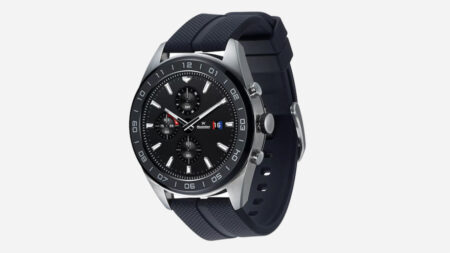 The LG Watch W7 hybrid puts watch hands over a barebones Wear OS experience
