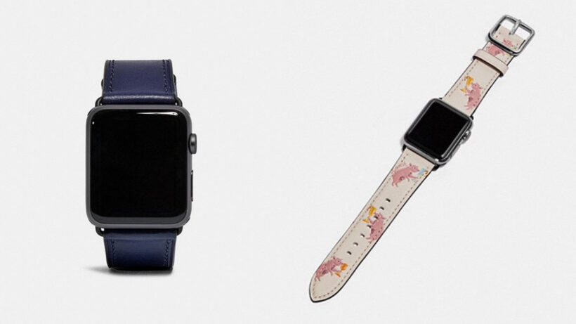 Coach is having a Pigtini Party with its fall Apple Watch bands