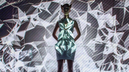 These futuristic smart dresses use Audi car parts to patrol personal space These futuristic smart dresses use Audi car parts to patrol personal space