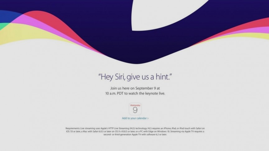 Apple announces event on 9 September