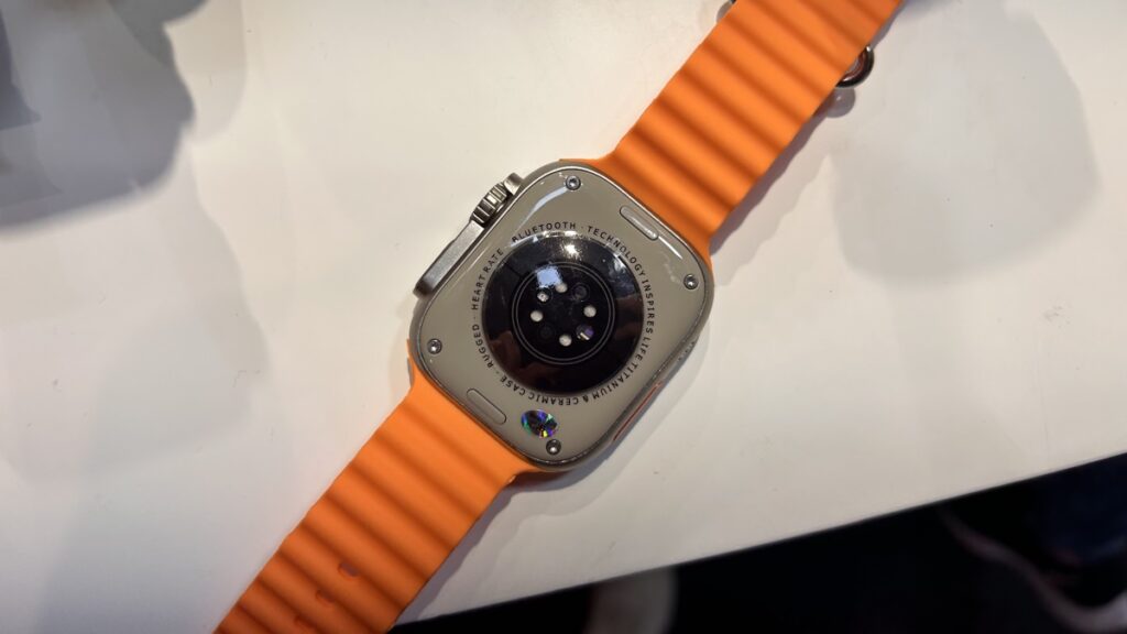 We spotted this outrageous round-faced Apple Watch Ultra clone at MWC photo 5