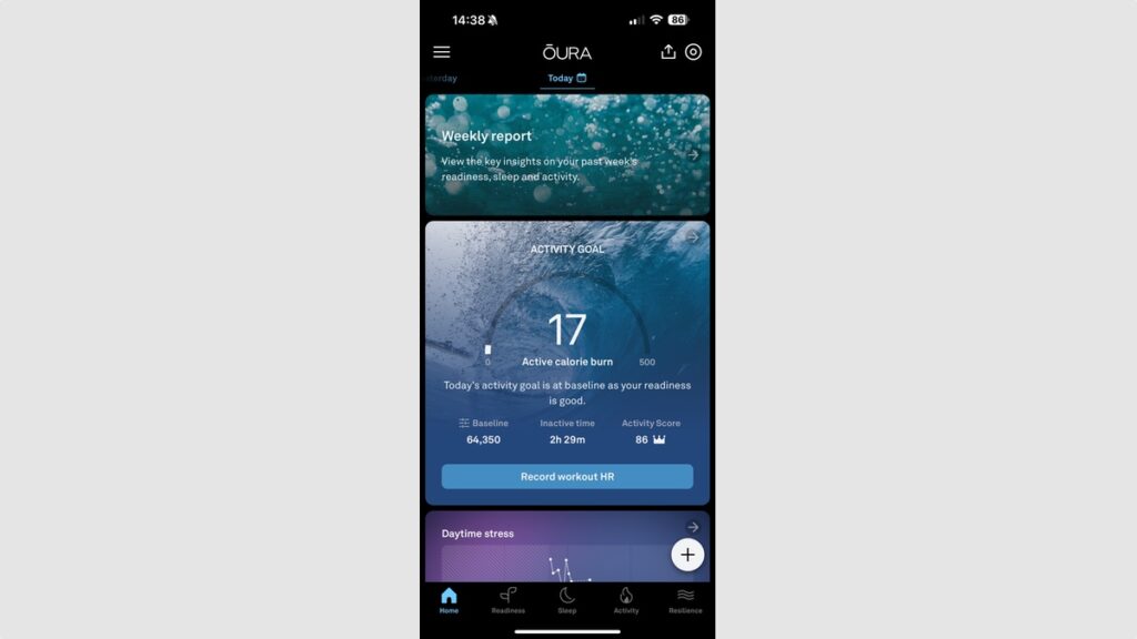 Step 1 How to add manual workout Oura