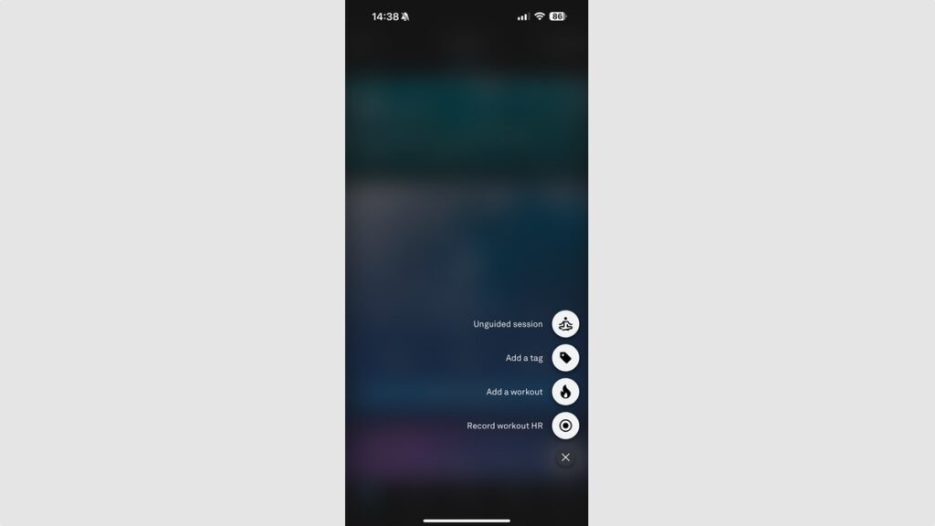 Step 2 How to add manual workout Oura