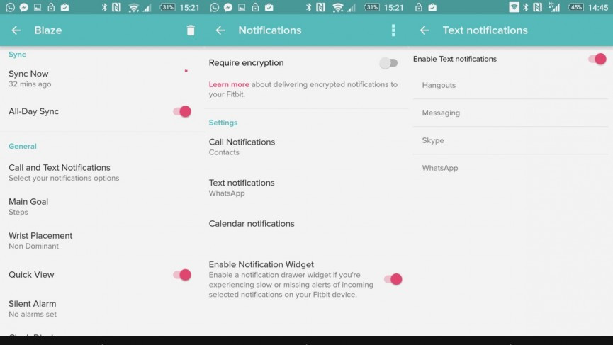 Fitbit Blaze WhatsApp messages now available on Android