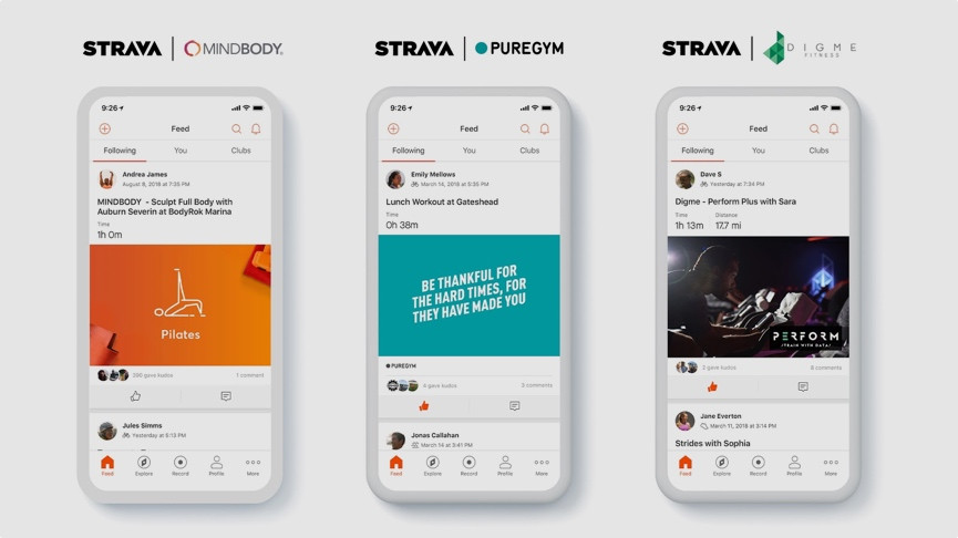 Strava branches out to include activities from gym sessions and studio classes