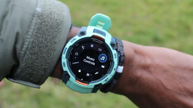 garmin outdoor watch on male wrist