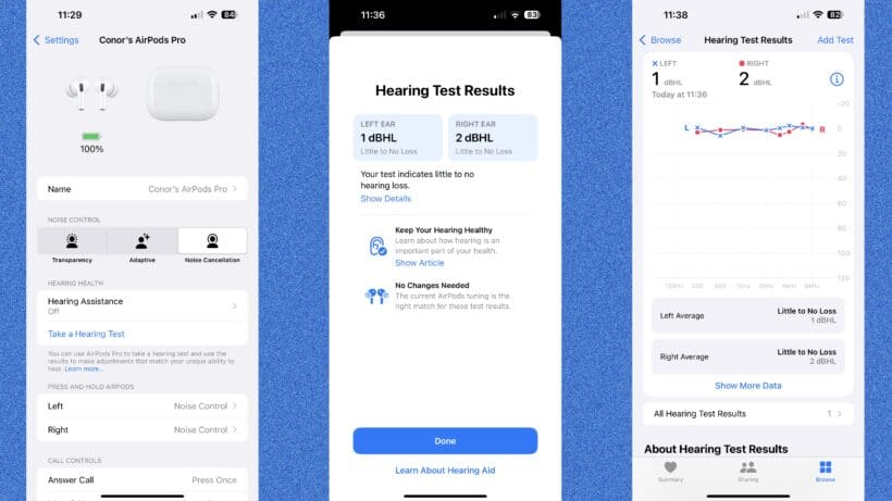 apple airpods pro 2 hearing test