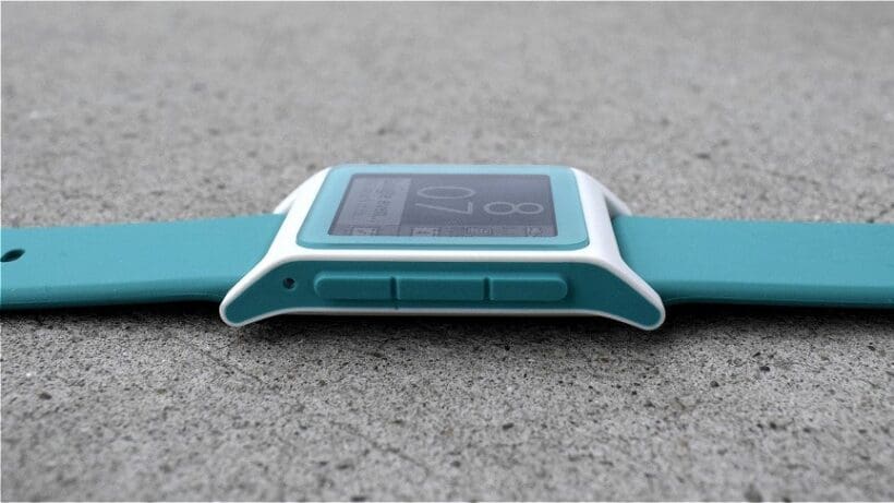 side-on view of smartwatch