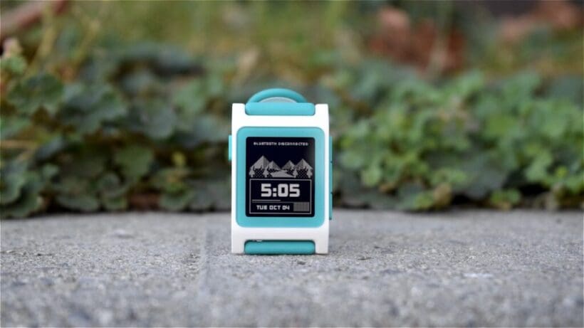 zoomed out image showing a smartwatch