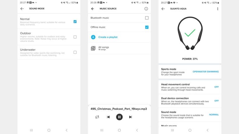 Suunto Aqua sound test