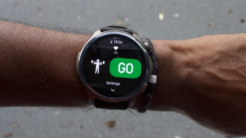 workout screen on amazfit balance 2