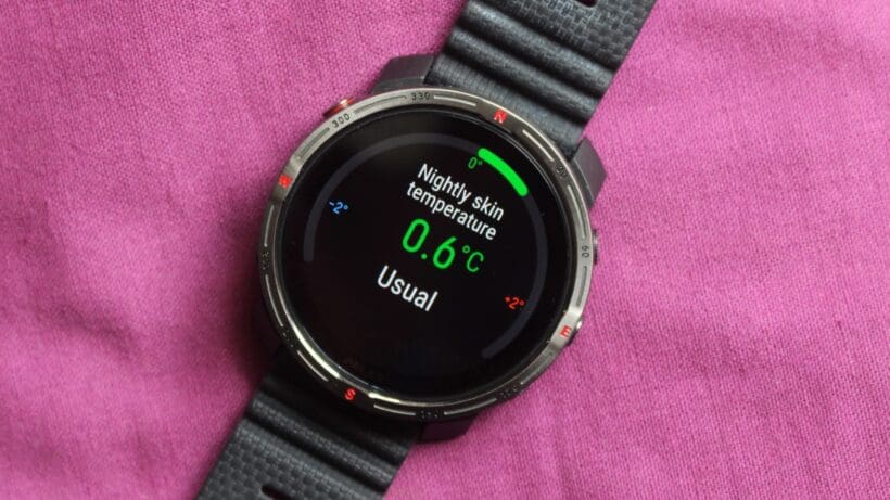 night skin temperature reading polar