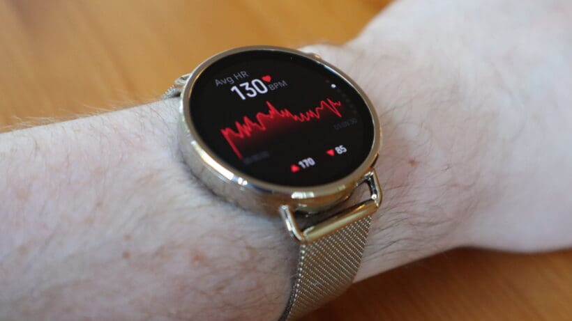 Post-workout heart rate data on the Xiaomi Watch S4 41mm