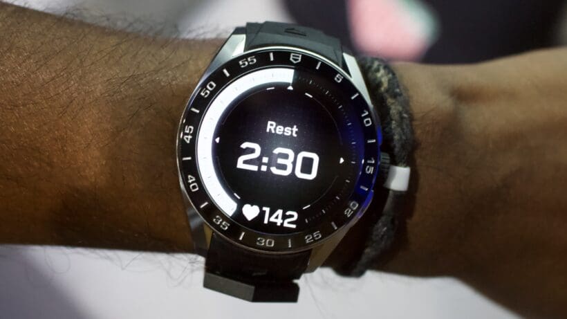 tag heuer smartwatch workout rest screen