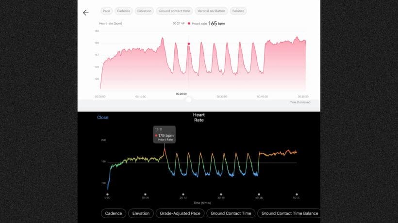 huawei watch gt 6 pro vs. garmin outdoor run intervals anaerobic sprint session
