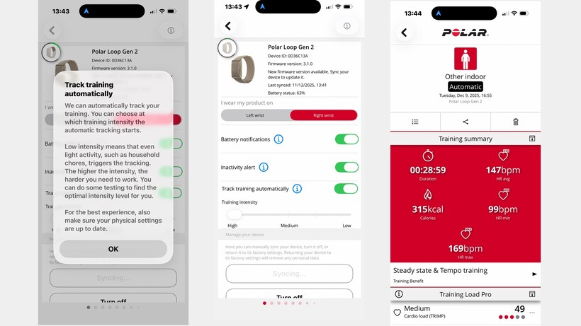 polar flow app manual tracking