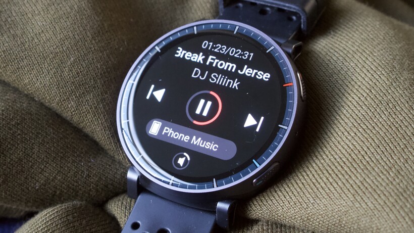music control on amazfit active max